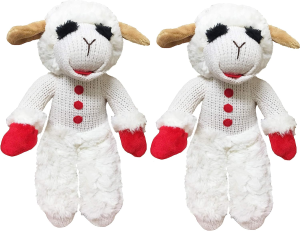 Multipet Lamb Chop Classic Plush Toy (4 Sizes) (LG- 11″ for Medium Dogs)