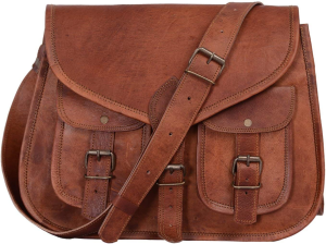 KPL 14 Inch Leather Purse Women Shoulder Bag Crossbody Satchel Ladies Tote Travel Purse Genuine Leather