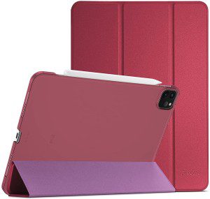 Procase Ipad Pro 11 Inch Case 2022/2021 / 2020/2018, Slim Stand Hard Back Shell Smart Cover for Ipad Pro 11 Inch 4Th Generation 2022 / 3Rd Gen 2021/ 2Nd Gen 2020 / 1St Gen 2018 -Wine