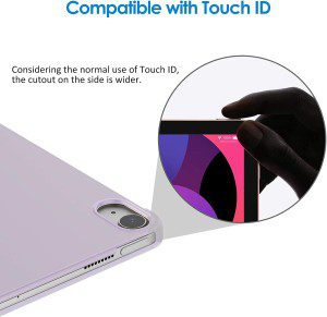 Jetech Case for Ipad Air 5/4 (2022/2020 Model, 10.9-Inch), Slim Stand Hard Back Shell Cover with Auto Wake/Sleep (Light Purple)