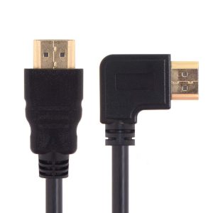 JSER 90 Degree Left Angled Type HDMI 1.4 Male to HDMI Male Cable Support 3D & Ethernet 50Cm (Left Angle)