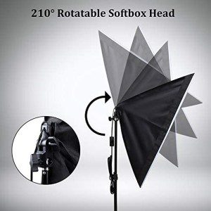 Abeststudio Photography Continuous Lighting Kit 85W 3200K-5500K Bi-Color Dimmable LED Softbox Lighting Kit with 3 Color Temperature for Photo Shooting, Portrait, Video