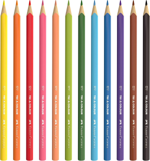 Faber-Castell Tri Colour Pencils, Pack of 12, (16-115853)