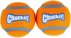 Chuckit! 74023 Tennis Ball, Medium, 2.5″, 2 Pack, Orange/Blue