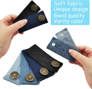 Set of 16, Waistband Extenders and Replacement Jean Buttons, Findtop Assorted Colors Adjustable Pants Button Extenders and No Sewing Instant Button Detachable Jean Button Pins