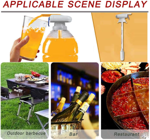 2 Pack Drink Dispenser,Milk Dispenser,Electric Tap,Automatic Drink Dispenser,One-Handed Operation,Can Prevent Milk and Beer from Overflowing,Suitable for Outdoor and Home Kitchens