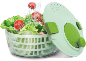 Avitong Salad Spinner,Easy to Clean Lettuce Spinner with Bowl, Vegetable Washer Dryer Dishwasher Safe Ideal for Vegetables and Fruits, BPA Free,4L