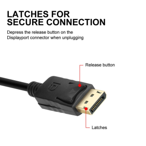 T Tersely Displayport to VGA Cable, 6Ft / 1.8M Gold Plated Standard DP to VGA Male to Male Cable 1080P Cord for Computer Monitor