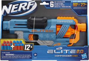 Nerf Elite 2.0-50 Dart Refill Pack – Compatible with All Nerf Elite Blasters – Outdoor Games and Toys for Kids & Hasbro Nerf Elite 2.0 – Commander RD-6 Blaster