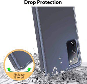 ZUSLAB Slim Hybird Case for Samsung Galaxy S20 FE 5G Shockproof Translucent Protective Cover – Clear