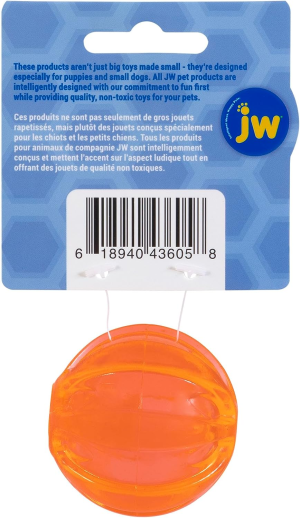 JW Pet Play Place Squeaky Ball, Multicolor, Small (43605)