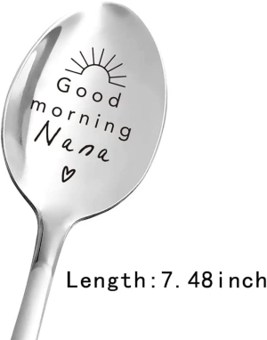 Guqqeuc Nana Grandma Christmas Gifts from Grandchildren to Granny Gifts for Grandmother Coffee Spoon Gifts for Nan Birthday Gifts for Nana from Granddaughter Grandson