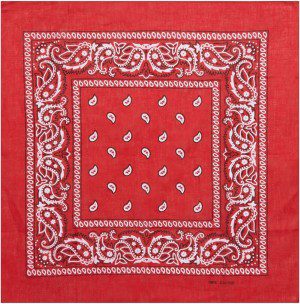 Cotton Paisley Bandana Scarf Headband 3 Pack Red White Black