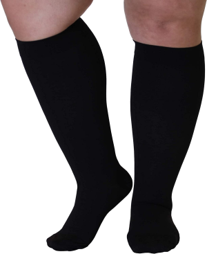 Medical Compression Socks for Men Women 20-30Mmhg plus Size S-7XL Extra Wide Calf Closed Toe Graduated Support Knee-High Compression Stockings for Pregnant Travel Sports Swelling Circulation