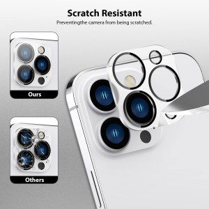 [3 Pack] ZUSLAB Camera Lens Screen Protector for Iphone 14 Pro/Iphone 14 Pro Max Tempered Glass Anti-Scratch 9H Hardness HD Clear