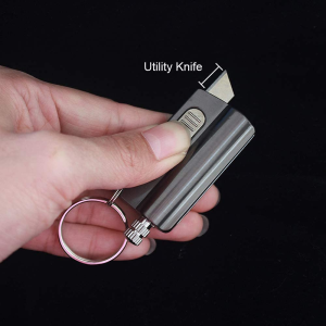 Permanent Match Lighter, Outdoor Portable Lighter Bottle Metal Keychain with Containing Cotton Core, Waterproof Match Bottle Opener Utility Knife EDC Emergency Matchstick Survival Flint Fire Starter