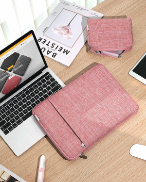 Inateck 12.3-13 Inch Laptop Case Sleeve 360° Protection Compatible with 13 Inch Macbook Air M2/M1 2018-2022 A2337/A2179, Macbook Pro M2/M1 2016-2022, Surface Pro 8/7/6/X/5/4/3 with Accesory Bag, Red