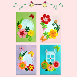 Card Making Kits DIY Handmade Greeting Card Kits for Kids, Christmas Card Folded Cards and Matching Envelopes Thank You Card Art Crafts Crafty Set Gifts for Girls Boys