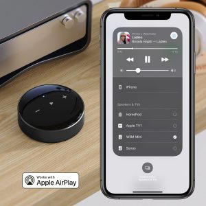 Wiim Mini Airplay2 Wireless Audio Streamer, Multiroom Stereo, Preamplifier, Compatible with Alexa and Siri Voice Assistants, Stream Hi-Res Audio from Spotify, Amazon Music and More