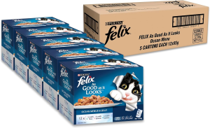 FELIX Adult as Good as It Looks Ocean Menu Wet Cat Food 60X85G