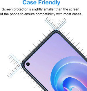 [2 Pack] MEZON Tempered Glass for OPPO A96 – 9H HD Crystal Clear Premium Screen Protector – Case Friendly, Shock Absorption (OPPO A96, 9H HD)