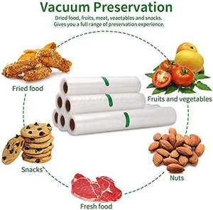 2 Pack Vacuum Rolls + Storage Bag. Yourno1Home Vacuum Sealer Rolls, Use for Meal Prep, Sous Vide, Food Saver, Seal a Meal, Weston. BPA Free Vacuum Seal Bags, Commercial Grade Food Storage Sealer Rolls, Ideal for Portion Control & Food Storage. Starter Pack with Free Storage Bag.