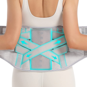 Lower Back Brace for Pain Relief – Removable Stays for Customized Support – Suitable for Men and Women – Ideal for Herniated Disc and Sciatica – Two Sets of Adjustable Stiffness