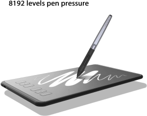 Huion INSPIROY H640P Digital Graphics Drawing Pen Tablet with Battery-Free Pen 8192 Pressure Sensitivity and 6 Shortcut Keys (FBA-H640P)