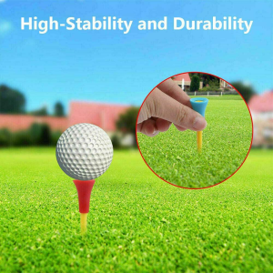 110PCS Plastic & Rubber Cushion Top Golf Tees 83Mm Fast Dispatch