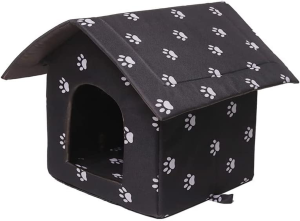 Squishy Dot Outdoor Cat House, Outdoor/Indoor Weatherproof Cat Houses, Waterproof Outdoor Cat Cave – a Safe Pet House and Kitty Shelter for Your Cat to Stay Warm & Dry, for Cats<6Kg, Medium