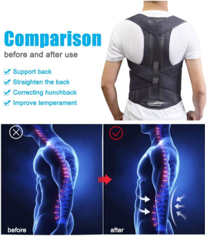 Back Brace Posture Corrector Clavicle and Lower Back Support- Comfortable Back and Shoulder Brace for Men and Women- Improve Posture, Correct Hunchback, Relieve Pain