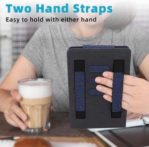 WALNEW Flip Case for All-New Kindle 11Th Generation (2022 Released) – Two Hand Straps PU Leather Vertical Multi-Viewing Stand Cover with Auto Wake/Sleep Fits Kindle 11Th Generation 2022