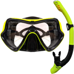 STARSEA Diving Snorkeling Kit for Adults and Kids Snorkel Set for Swimming and Scuba Diving, anti Leak Dry Top Snorkel Gear Panoramic Silicone Goggle (With Snorkeling Gear Bag)