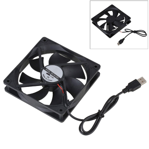 BQLZR PC Fan 120Mm Silent USB Fan Black DC 5V 12025 USB Power Ball Bearing Computer Case Cooling Fan 2400RPM Compatible with Computer/Tv Box