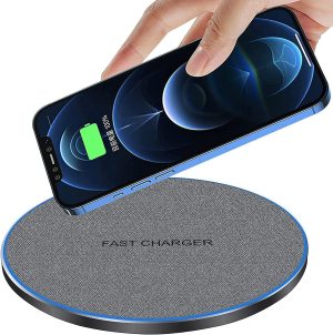 Wireless Charger Fast Wireless Charging Pad 20W Max Compatible with Iphone 11 12 13 14 15 Pro Max/12 13 Mini/Xs Max/Xr/Xs/X/8/8Plus,Galaxy S23/S22/S21/S20/Note 20/10, Airpods Pro Etc. (No AC Adapter)