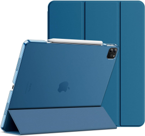 Jetech Case for Ipad Pro 12.9-Inch (6Th/5Th Generation, 2022/2021 Model), Slim Stand Hard Back Shell Smart Cover with Auto Wake/Sleep (Misty Blue)