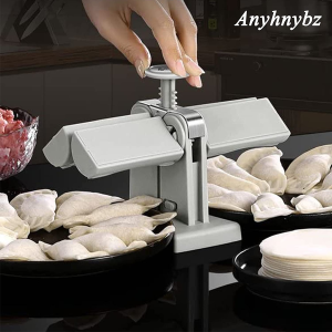 Home Dumpling Maker Press Type Automatic Dumpling Machine Small Pierogi Mold Simple to Use Easy to Clean, for Chinese Dumplings Ravioli Pies Dough Pastries Pierogi, Can Make Two at Once