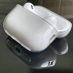 USTIYA Case for Apple Airpods Pro 2 2022 Cover, Airpods Pro 2Rd Gen Case Clear Shock-Absorption Transparent Tpu(Transparent F)