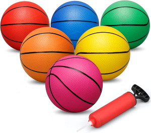 6 PCS Mini Replaceable Basketballs for Mini Basketball Hoop, 16CM Mini Rubber Ball for Indoor Playground Pool Beach, Great Indoor Outdoor Fun Sports for Kids Child Baby Adults