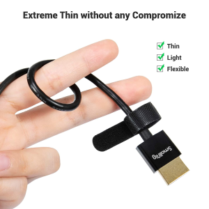 Smallrig Ultra Thin Cable 55Cm/1.8Ft, Super Flexible Slim High Speed 4K 60Hz HDR Cable 2.0, for Gopro Hero 7/6 / 5, for Sony A6600 / A6400-3043