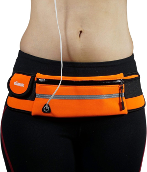 Dimok Running Belt Waist Pack – Water Resistant Runners Belt Fanny Pack for Hiking Fitness – Adjustable Running Pouch for Phones Iphone Android