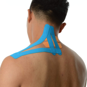 GSPCARE Kinesiology Tape Latex Free Waterproof for Muscle Building,Knees,Anles,Shoulder,Pain Relief and Injury Recovery – Free Kinesiology Taping Guide -Blue