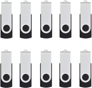 Wholesale 10 Pack 1MB-32GB Bulk Pack USB Flash Drives Swivel Thumb Drive Memory Stick