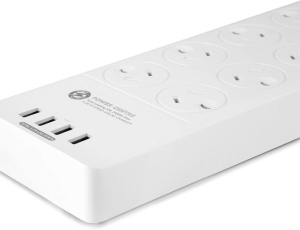 SANSAI Power Board Strip Extension 8 Outlet Surge 4 USB Charger (8 Way)