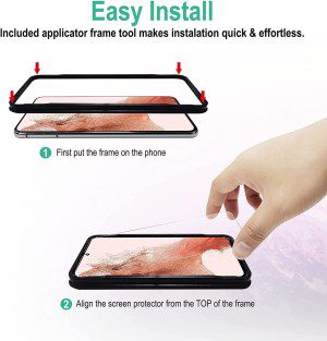 T Tersely 3-Pack Tempered Glass Screen Protector 9H for Samsung Galaxy S22 plus / S22+ 5G, Support Fingerprint Unlock Anti-Scratch Film Screen Protector for Samsung Galaxy S22Plus (6.6 Inch)