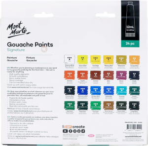 Mont Marte Signature Gouache Paint, 24 X 0.4Oz (12Ml)