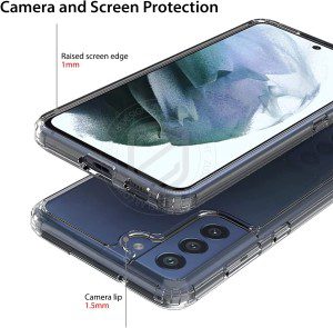 ZUSLAB Galaxy S21 FE 5G Case Slim Hybird Shockproof Translucent Protective Cover for Samsung – Clear