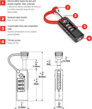 NANUK TSA Accepted Luggage Lock 900-TSA Lock