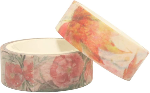 Yubbaex 10 Rolls Spring Flowers Washi Tape Set Masking Decorative Tapes (Warm Tone)