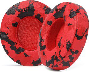 WC Extra Thick Replacement Earpads for Beats Solo 2 & 3 by Wicked Cushions – Ear Pads for Beats Solo 2 & 3 Wireless On-Ear Headphones – Soft Leather, Luxury Memory Foam, Strong Adhesive | Floral White